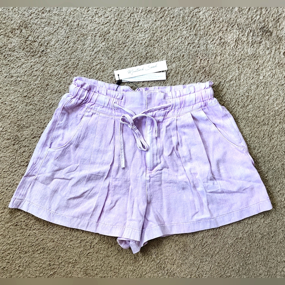 NEW Lavender Drawstring Shorts, M